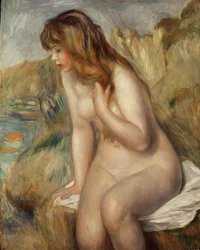 Bagnante seduta su una roccia, 1892
